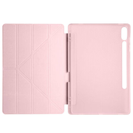 Samsung Galaxy Tab S9 FE Plus/S10 Plus Kılıf Kalem Bölmeli Trifolding Case X610 X616 X820 X826 X828 