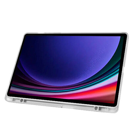 Samsung Galaxy Tab S9 FE Plus/S10 Plus Kılıf Kalem Bölmeli Trifolding Case X610 X616 X820 X826 X828 