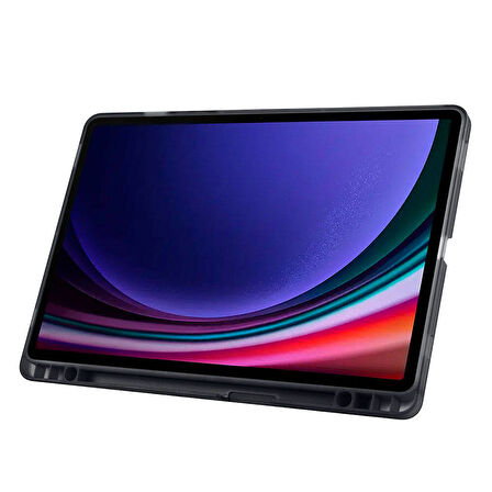 Samsung Galaxy Tab S9 FE X510 X516 Kılıf Kalem Bölmeli Trifolding Case