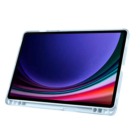 Samsung Galaxy Tab S9 FE X510 X516 Kılıf Kalem Bölmeli Trifolding Case