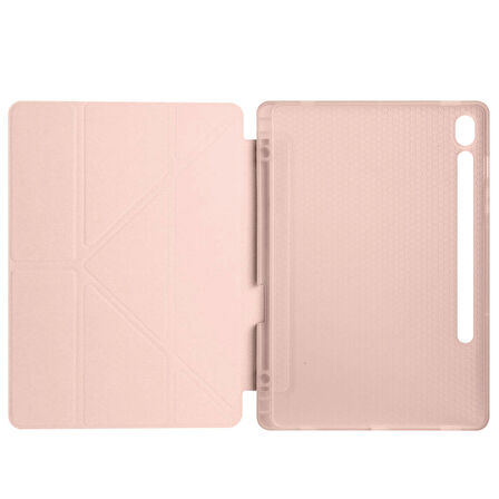 Samsung Galaxy Tab S9 FE X510 X516 Kılıf Kalem Bölmeli Trifolding Case