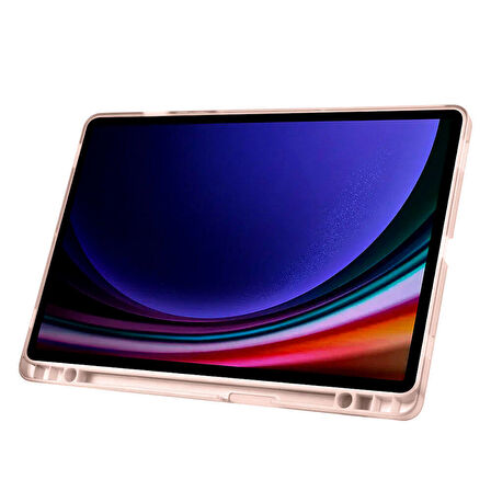 Samsung Galaxy Tab S9 FE X510 X516 Kılıf Kalem Bölmeli Trifolding Case
