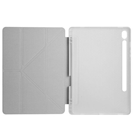 Samsung Galaxy Tab S9 FE X510 X516 Kılıf Kalem Bölmeli Trifolding Case
