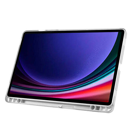 Samsung Galaxy Tab S9 FE X510 X516 Kılıf Kalem Bölmeli Trifolding Case