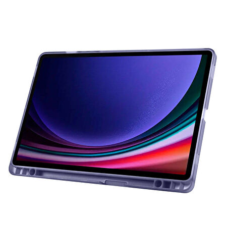 Samsung Galaxy Tab S9 FE X510 X516 Kılıf Kalem Bölmeli Trifolding Case