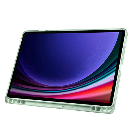Samsung Galaxy Tab S9 FE X510 X516 Kılıf Kalem Bölmeli Trifolding Case