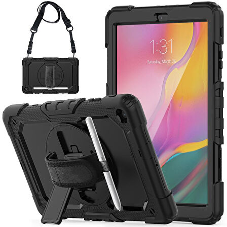 Samsung Galaxy Tab A9 Plus X210 X215 X216 Kılıf Defender Askılı Pars Case Fuji