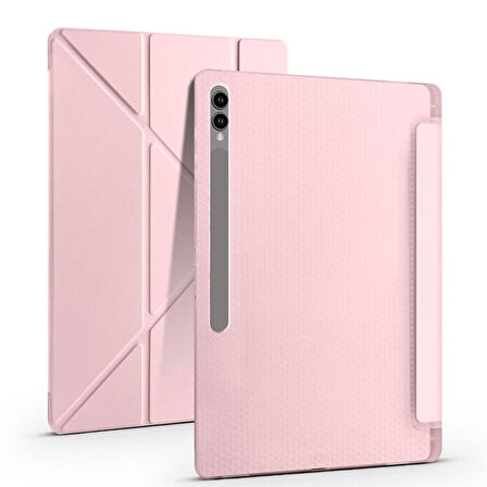 Samsung Galaxy Tab S8 Ultra/S9 Ultra/S10 Ultra Kılıf Kalem Bölmeli Trifolding Case X900 X910 X920