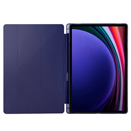 Samsung Galaxy Tab S8 Ultra/S9 Ultra/S10 Ultra Kılıf Kalem Bölmeli Trifolding Case X900 X910 X920