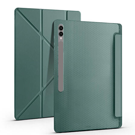 Samsung Galaxy Tab S8 Ultra/S9 Ultra/S10 Ultra Kılıf Kalem Bölmeli Trifolding Case X900 X910 X920
