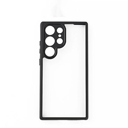 Samsung Galaxy S24 Ultra Kılıf NEWRoll Çerçeveli Şeffaf Kapak