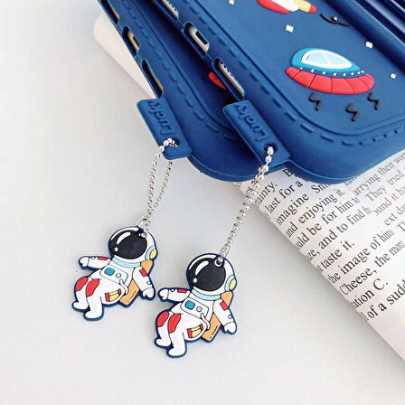 Apple iPad Pro 11 1/2/3/4. Nesil Kılıf Çocuklara Özel Karakter Baskılı Standlı Sevimli ASTRONOT