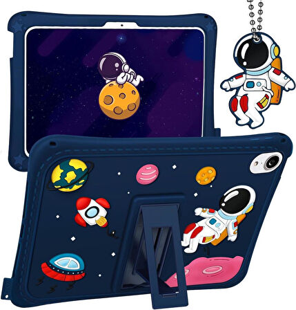 Samsung Galaxy Tab A7 Lite T220 Kılıf Çocuklara Özel Karakter Baskılı Standlı Sevimli ASTRONOT T225 T227