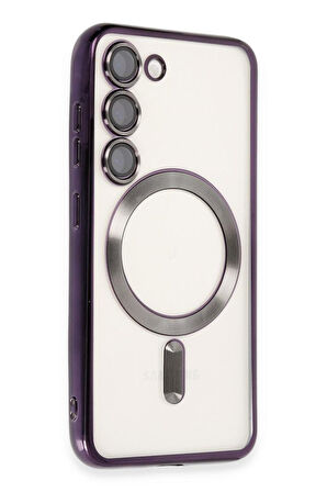 Samsung Galaxy S24 Kılıf Magsafe Kamera Lensli Korumalı Şeffaf Silikon Kapak