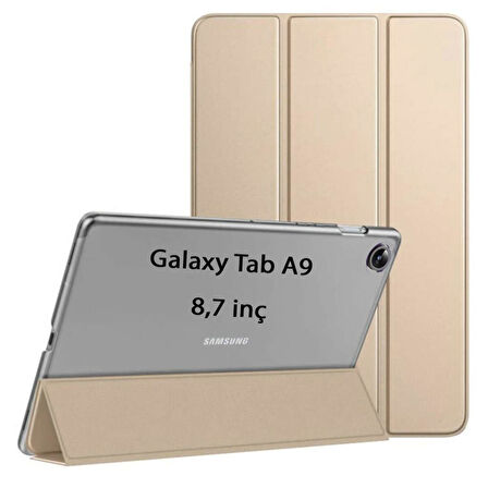 Samsung Galaxy Tab A9 8.7inç X110 X113 X115 X117 Kılıf PU Deri Smart Standlı Case