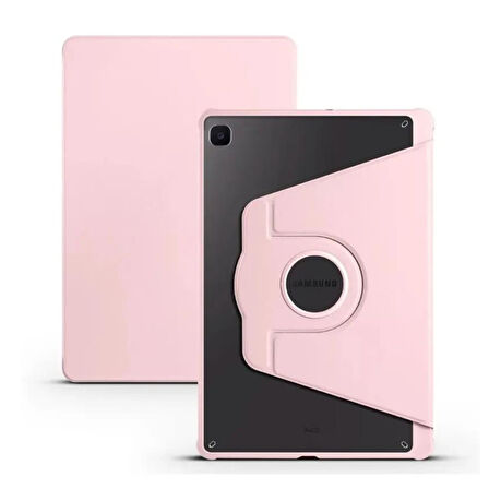 Samsung Galaxy Tab A9 8.7inç X110 X113 X115 X117 Kılıf Termik Kalem Bölmeli Dönebilen Standlı Kılıf SET
