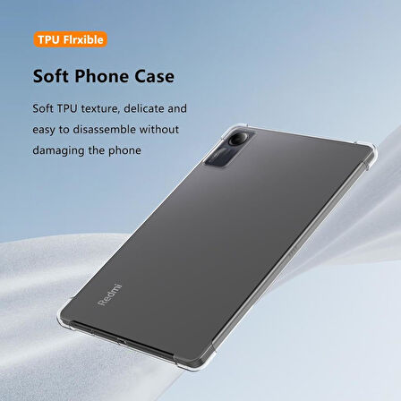 Xiaomi Redmi Pad SE 11inç Kılıf Darbelere Dayanıklı Şeffaf Kapak