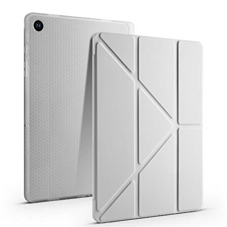 Samsung Galaxy Tab A9 Plus X210 X213 X215 X217 Kılıf Kalem Bölmeli Trifolding Case