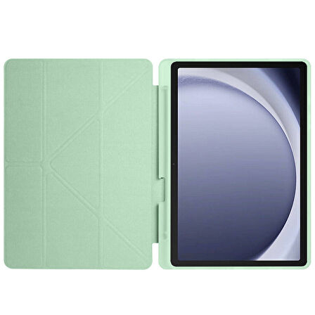 Samsung Galaxy Tab A9 Plus X210 X213 X215 X217 Kılıf Kalem Bölmeli Trifolding Case