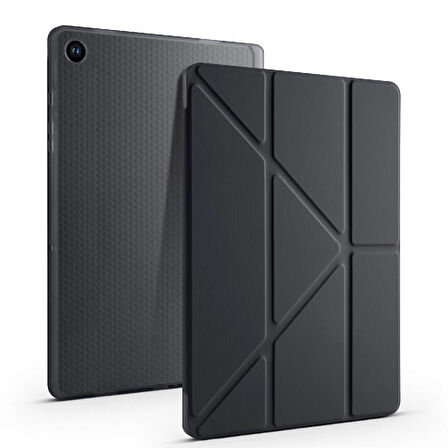 Samsung Galaxy Tab A9 Plus X210 X213 X215 X217 Kılıf Kalem Bölmeli Trifolding Case