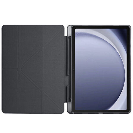 Samsung Galaxy Tab A9 Plus X210 X213 X215 X217 Kılıf Kalem Bölmeli Trifolding Case