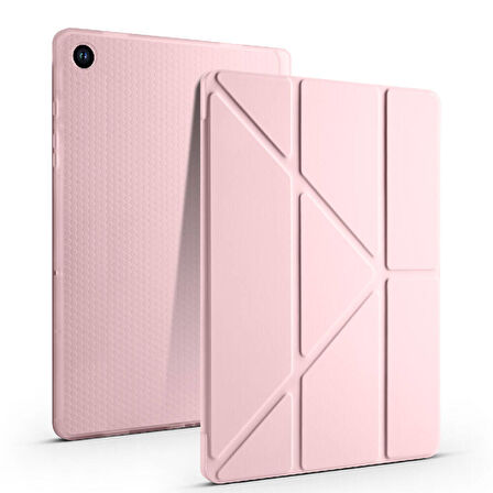 Samsung Galaxy Tab A9 8.7inç X110 X113 X115 X117 Kılıf Kalem Bölmeli Trifolding Case