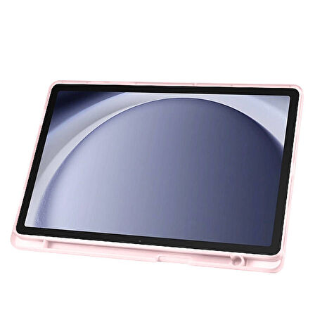 Samsung Galaxy Tab A9 8.7inç X110 X113 X115 X117 Kılıf Kalem Bölmeli Trifolding Case