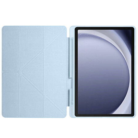 Samsung Galaxy Tab A9 8.7inç X110 X113 X115 X117 Kılıf Kalem Bölmeli Trifolding Case