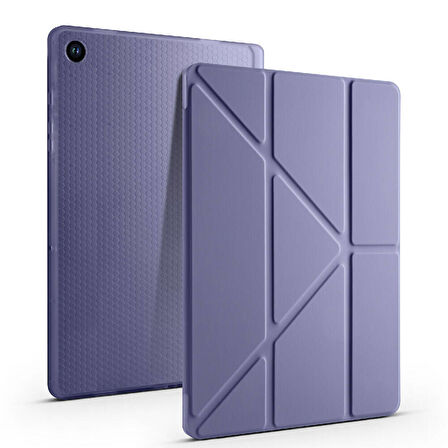 Samsung Galaxy Tab A9 8.7inç X110 X113 X115 X117 Kılıf Kalem Bölmeli Trifolding Case