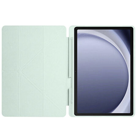 Samsung Galaxy Tab A9 8.7inç X110 X113 X115 X117 Kılıf Kalem Bölmeli Trifolding Case
