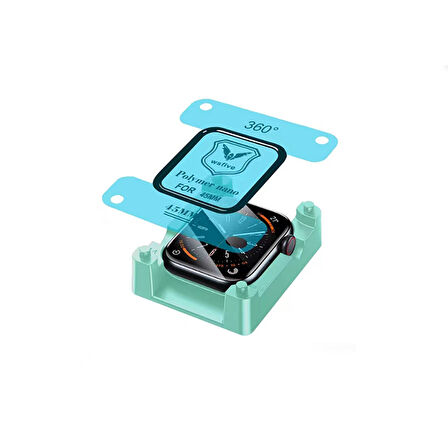 Apple Watch 7 45mm Polymer Nano Ekran Koruyucu + Kolay Uygulama Aparatlı