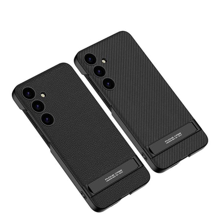 Samsung Galaxy S24 Kılıf Kamera Korumalı Leather Dikey Standlı Ays Kapak