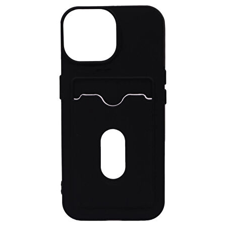 Apple iPhone 15 Pro Max Kılıf Kartlıklı Esnek Silikon Dora Kapak