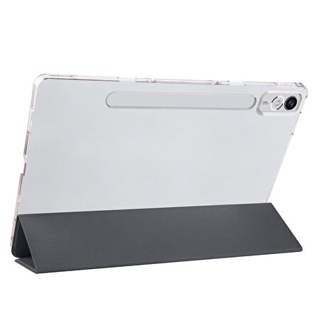 Lenovo Tab P12 12.7inç TB370FU Kalem Bölmeli Kılıf PU Deri Smart Standlı Case
