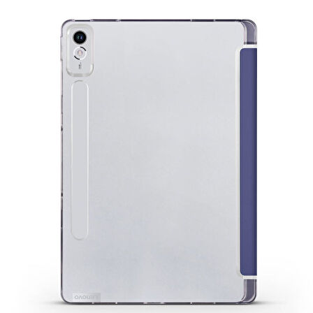 Lenovo Tab P12 12.7inç TB370FU Kalem Bölmeli Kılıf PU Deri Smart Standlı Case