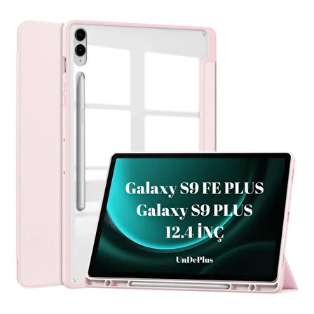 Samsung Galaxy Tab S9 FE Plus/S10 Plus/S9 Plus Kılıf Grafiti Şeffaf Kalem Bölmeli X610-16-810-18 X820