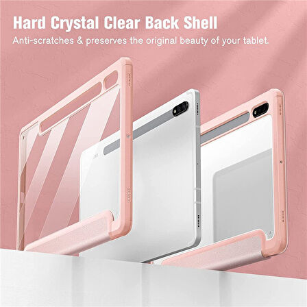 Samsung Galaxy Tab S9 FE Plus/S10 Plus/S9 Plus Kılıf Grafiti Şeffaf Kalem Bölmeli X610-16-810-18 X820