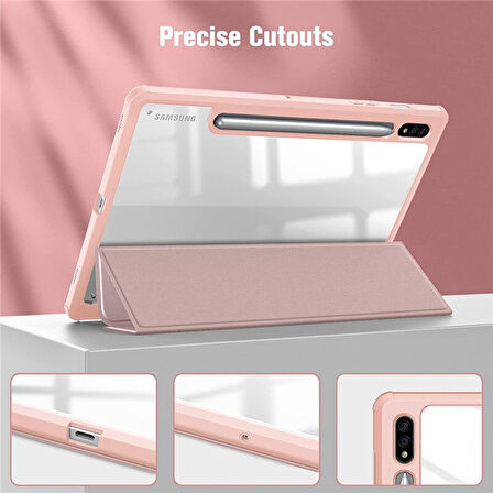 Samsung Galaxy Tab S9 FE Plus/S10 Plus/S9 Plus Kılıf Grafiti Şeffaf Kalem Bölmeli X610-16-810-18 X820