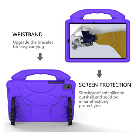 Samsung Galaxy Tab A9 Plus X210 X213 X215 X217 Kılıf Tutmalı Standlı Silikon Case