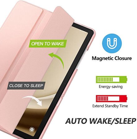 Samsung Galaxy Tab A9 Plus X210 X213 X215 X217 Kılıf New PU Deri Smart Standlı Case Uyku Modlu