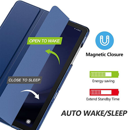 Samsung Galaxy Tab A9 8.7inç X110 X113 X115 X117 Kılıf New PU Deri Smart Standlı Case Uyku Modlu