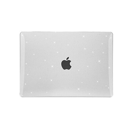Apple Macbook Air 15inç 2024 M3 M2 A3114 A2941 Kılıf Simli Ön Arka Kapak