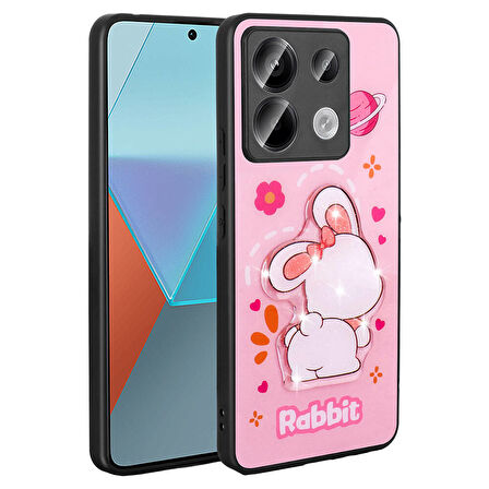 Xiaomi Redmi Note 13 Pro 5G Kılıf Parlak Kabartmalı İkonik Figürlü Amas Silikon Kapak