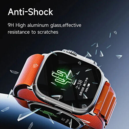 Apple Watch 8 9 Ultra 1/2 49mm High Glass Kolay Uygulama Aparatlı Cam Ekran Koruyucu
