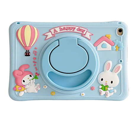 Apple iPad Air 5 10.9" 2022 M1 Kılıf Cute Dolls Standlı Eğlenceli 3D Karekterli Çocuk Kılıfı A2588 A2589 A2591