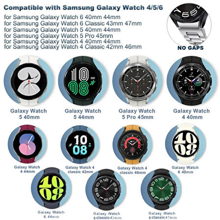 Samsung Galaxy Watch 4 5 6 7 FE 40 40 44 Classic 42 43 46 47 mm Kordon Orjinal Klips Silicon Magnetic Three Dizayn
