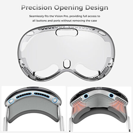Apple Vision Pro Kılıf Koruyucu Silikon Kristal Şeffaf Case