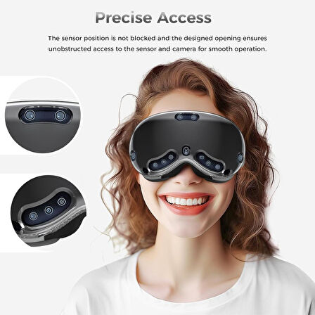 Apple Vision Pro Kılıf Koruyucu Silikon Kristal Şeffaf Case