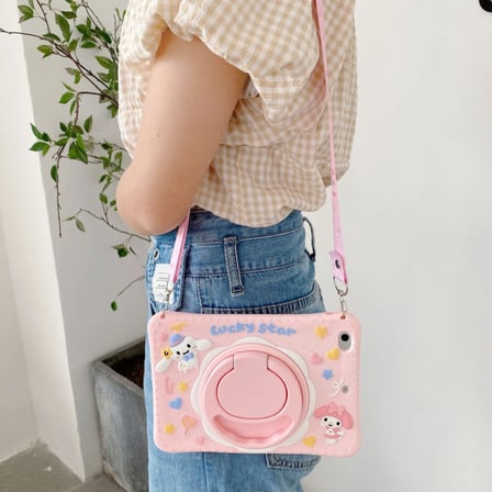 Samsung Galaxy Tab A 8.0 T290 T295 T297 Kılıf Cute Dolls Standlı Eğlenceli 3D Karekterli Çocuk Kılıfı