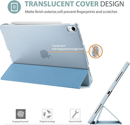 Apple iPad Air 11inç M2/M3 Air 4/5.Nesil 10.9 Kılıf PU Deri Smart Standlı Case 2025-2024 Flip